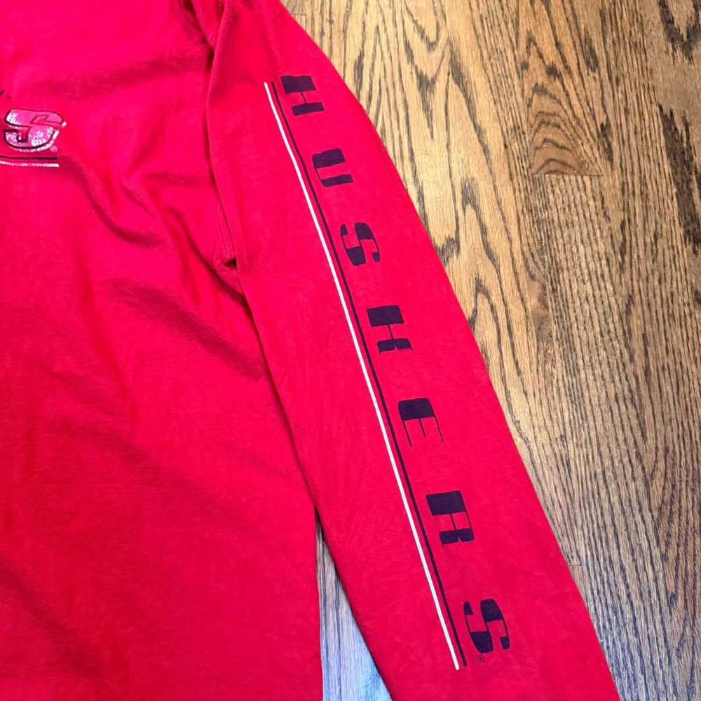Vintage Jansport Nebraska Huskers Long Sleeve T Graphic XXL Red Heavyweight - Picture 3 of 7